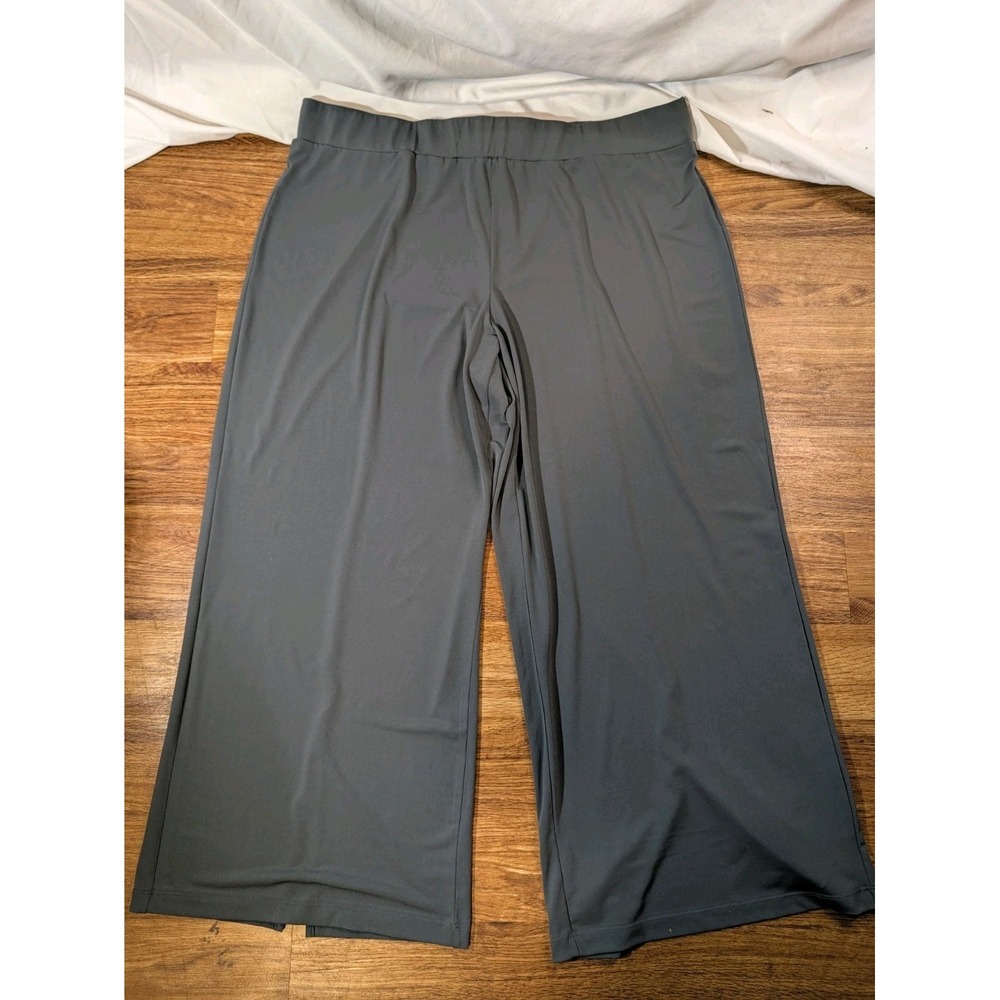 Susan Graver Size XLP Gray Pull On Liquid Knit Pants